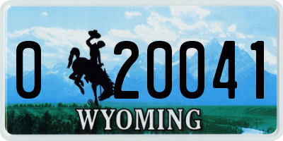 WY license plate 020041