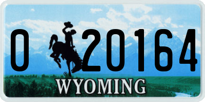 WY license plate 020164