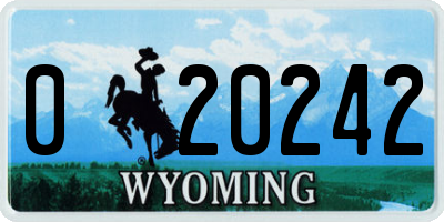 WY license plate 020242