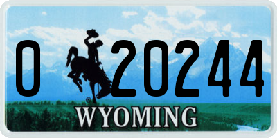 WY license plate 020244