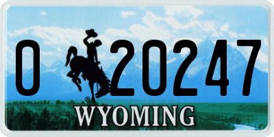 WY license plate 020247