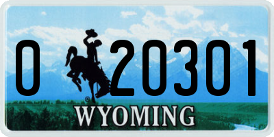 WY license plate 020301