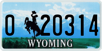 WY license plate 020314