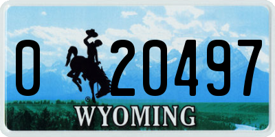WY license plate 020497
