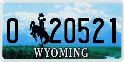 WY license plate 020521