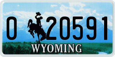 WY license plate 020591