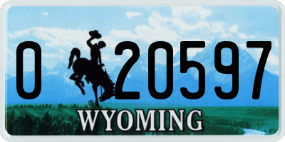 WY license plate 020597