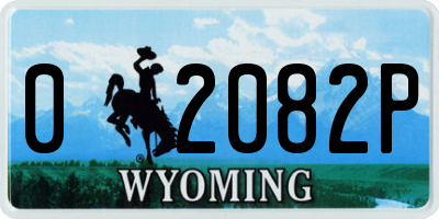 WY license plate 02082P