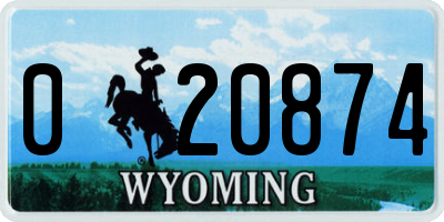 WY license plate 020874