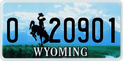 WY license plate 020901