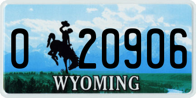 WY license plate 020906