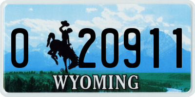 WY license plate 020911
