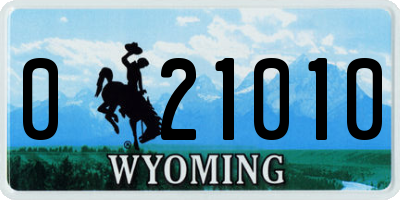 WY license plate 021010