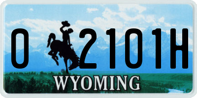 WY license plate 02101H