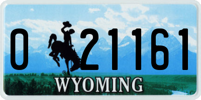 WY license plate 021161