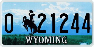 WY license plate 021244