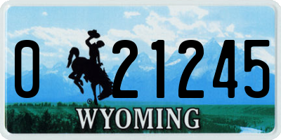 WY license plate 021245