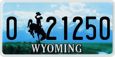 WY license plate 021250