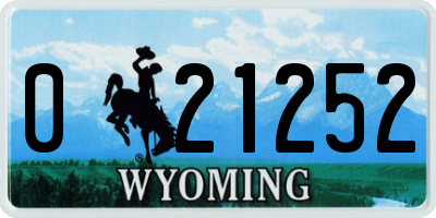WY license plate 021252