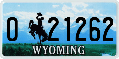 WY license plate 021262