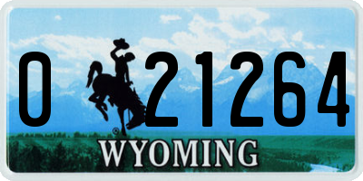 WY license plate 021264