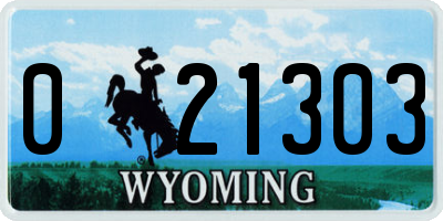 WY license plate 021303