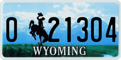 WY license plate 021304