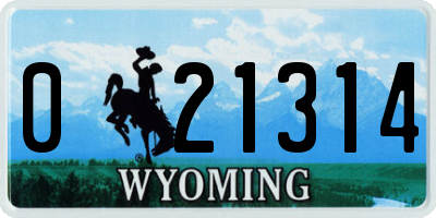 WY license plate 021314