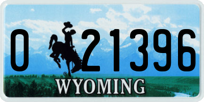 WY license plate 021396