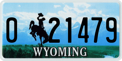 WY license plate 021479