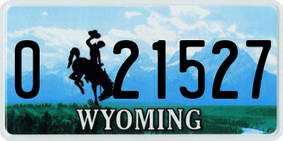 WY license plate 021527