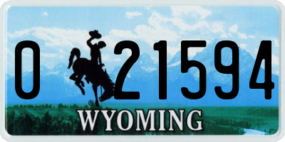 WY license plate 021594