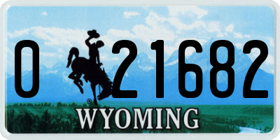 WY license plate 021682
