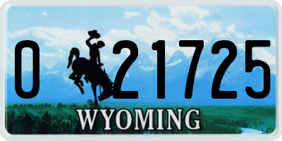 WY license plate 021725