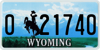 WY license plate 021740