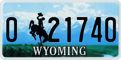 WY license plate 02174O