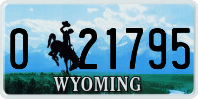 WY license plate 021795
