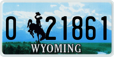 WY license plate 021861
