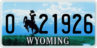 WY license plate 021926
