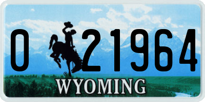 WY license plate 021964