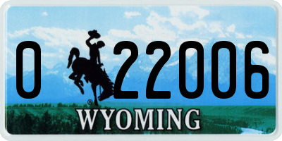 WY license plate 022006