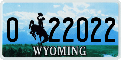 WY license plate 022022