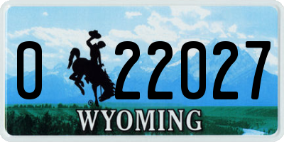 WY license plate 022027