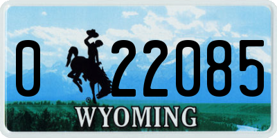 WY license plate 022085