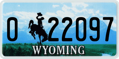 WY license plate 022097