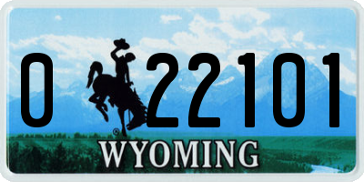WY license plate 022101