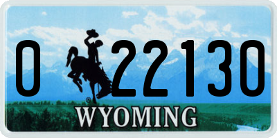 WY license plate 022130