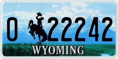 WY license plate 022242