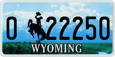 WY license plate 022250