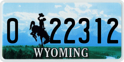 WY license plate 022312
